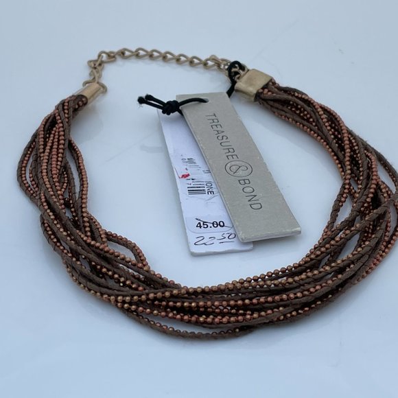 Treasure & Bond Necklaces Gold plated multi rows B - Picture 5 of 6